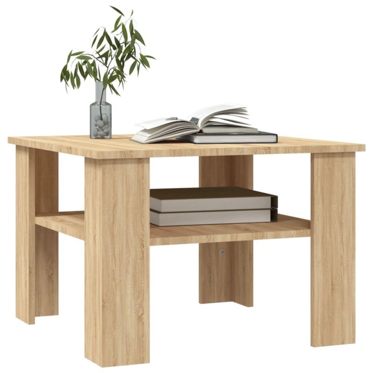 VIDAXL Table basse Chene sonoma 60x60x42 cm Bois d'ingenierie