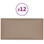 Voir la diapositive 2 : VIDAXL Panneaux muraux 12 pcs Cappuccino 30x15 cm Similicuir 0,54 m²
