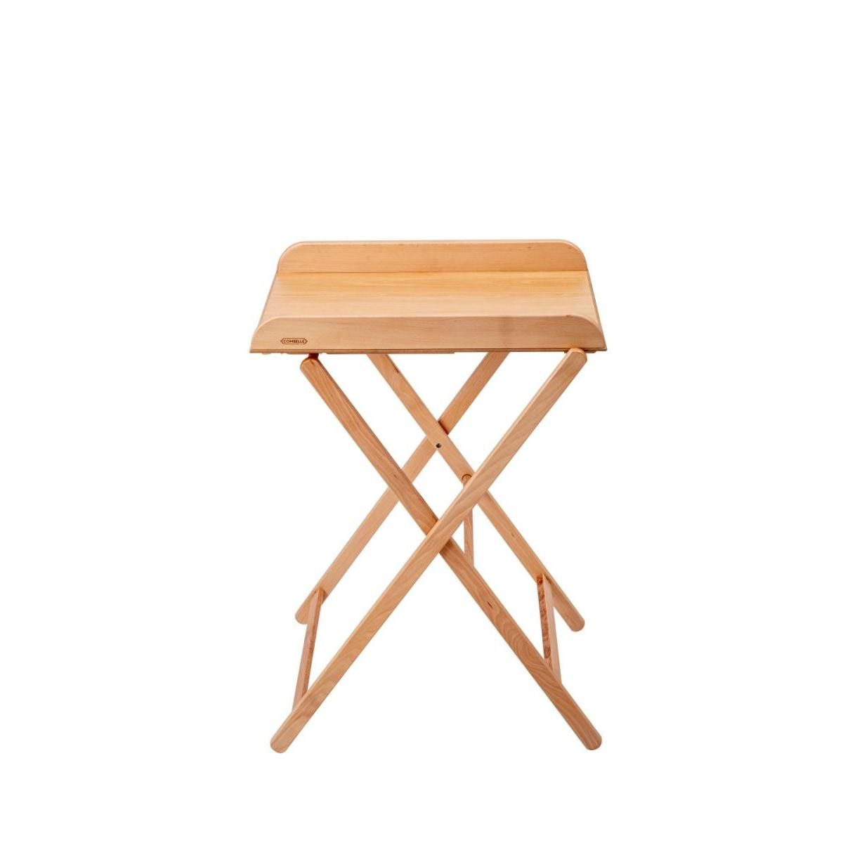 COMBELLE Table à Langer Pliante Jade en Bois Massif Vernis Naturel - Confort et Élégance pour Bébé