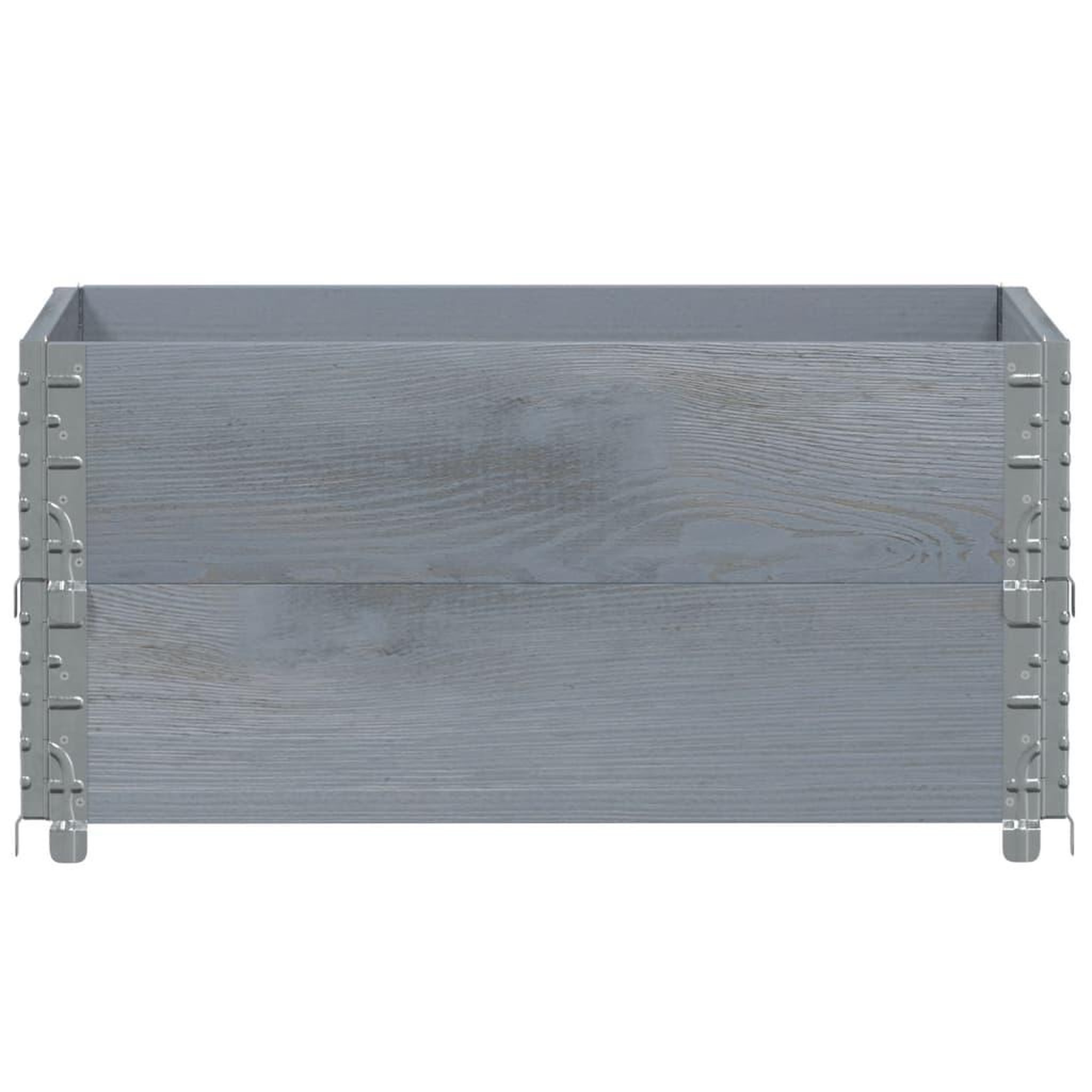 Voir la diapositive 3 : VIDAXL Jardiniere gris 80x60 cm bois massif de pin
