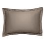 Voir la diapositive 2 : DODO Taie d'oreiller Partition Satin de coton Coloris Taupe