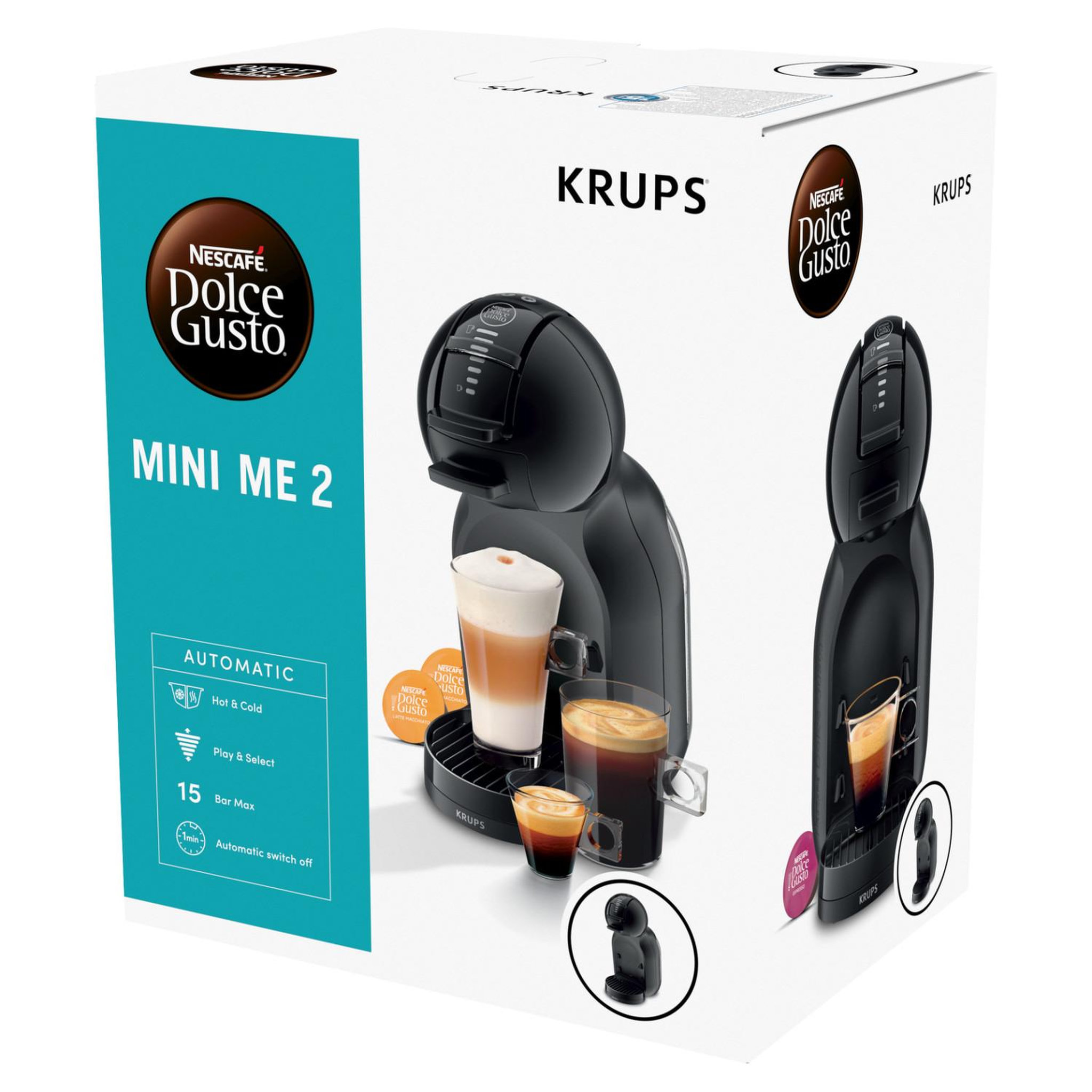 Voir la diapositive 3 : KRUPS Krups kp1438 semi-automatique cafetière à dosette 0,8 l