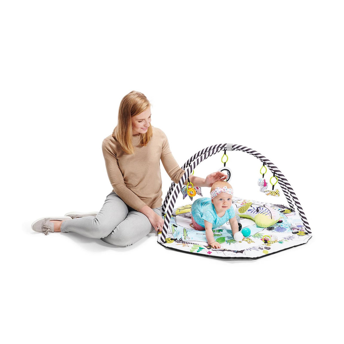 KINDERKRAFT Tapis d'éveil 2 en 1 - tapis sensoriel pour bébé