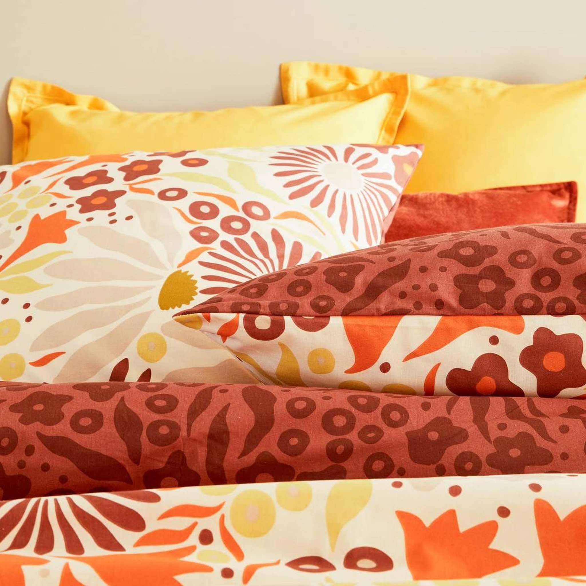 Voir la diapositive 3 : ATMOSPHERA Parure de lit 3 pièces  daisie  240x220cm multicolore