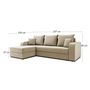 Voir la diapositive 5 : BEST MOBILIER Harvey - canapé d'angle réversible - convertible - avec coffre - en velours - 4 places - style contemporain