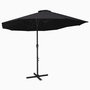 Voir la diapositive 1 : VIDAXL Parasol d'exterieur et poteau en aluminium 460x270 cm Noir