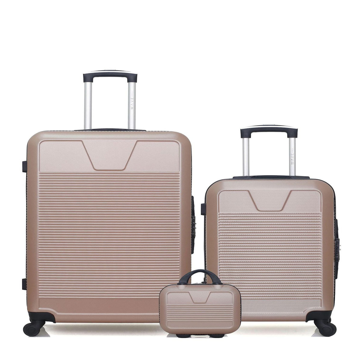 WAVE PARIS WAVE PARIS - Lot de 3 - Valises Grand Format, Cabine et Vanity SELENGA