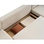 Voir la diapositive 4 : BEST MOBILIER Topaze - canapé panoramique - 7 places - convertible avec coffre - en tissu