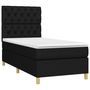 Voir la diapositive 3 : VIDAXL Sommier a lattes de lit et matelas et LED Noir 80x200cm Tissu