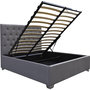 Voir la diapositive 4 : Habitat et Jardin Lit double avec coffre  Tino  - 180 x 200 cm - Gris