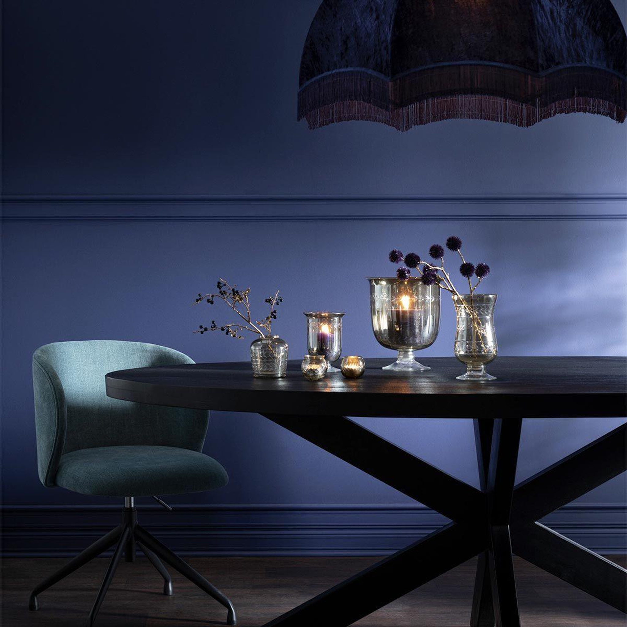 Voir la diapositive 4 : J-LINE Vase tige étoile  anastasia  22cm greige