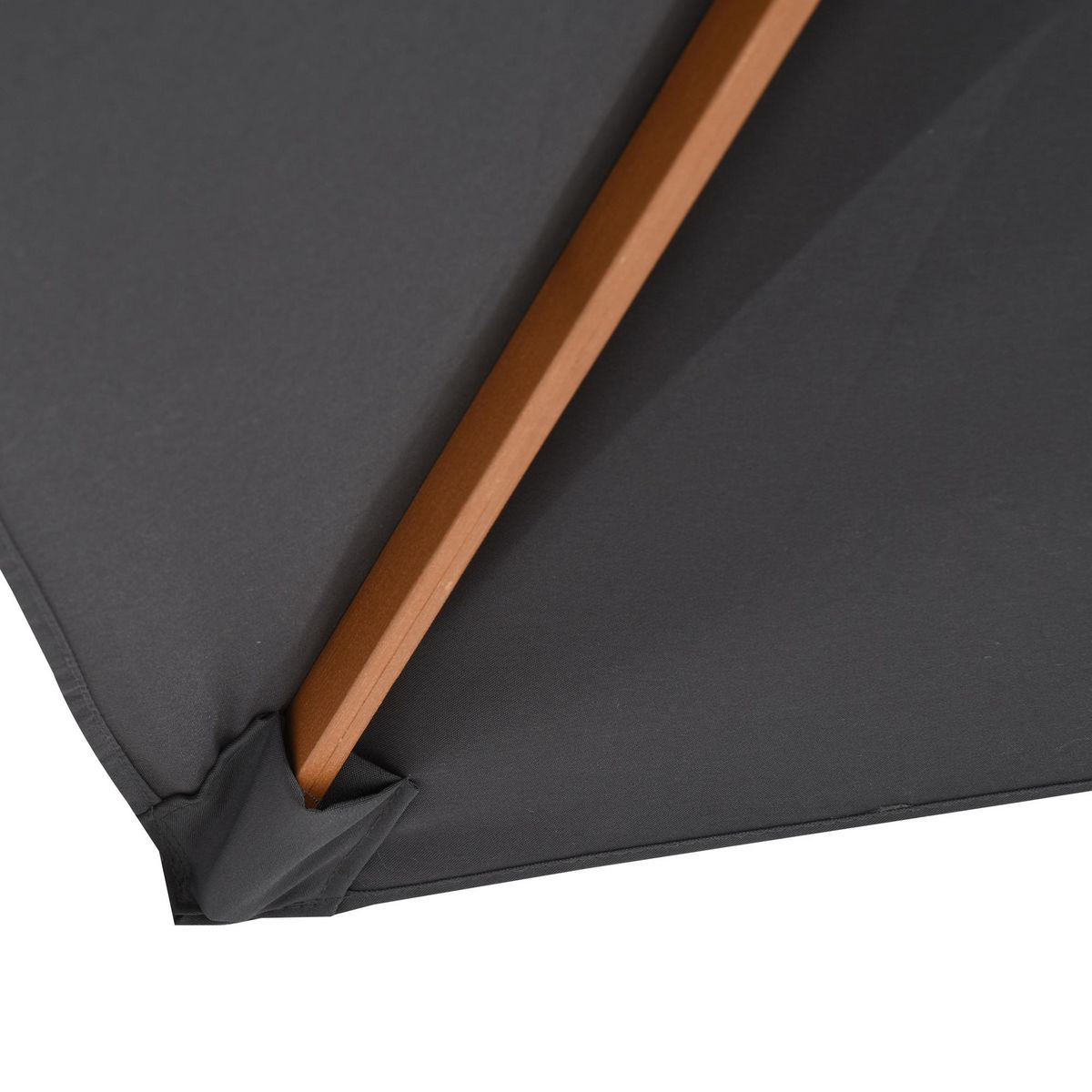 OUTSUNNY Parasol droit rectangulaire de jardin grande taille dim. 3L x 2l x 2,5H m anthracite