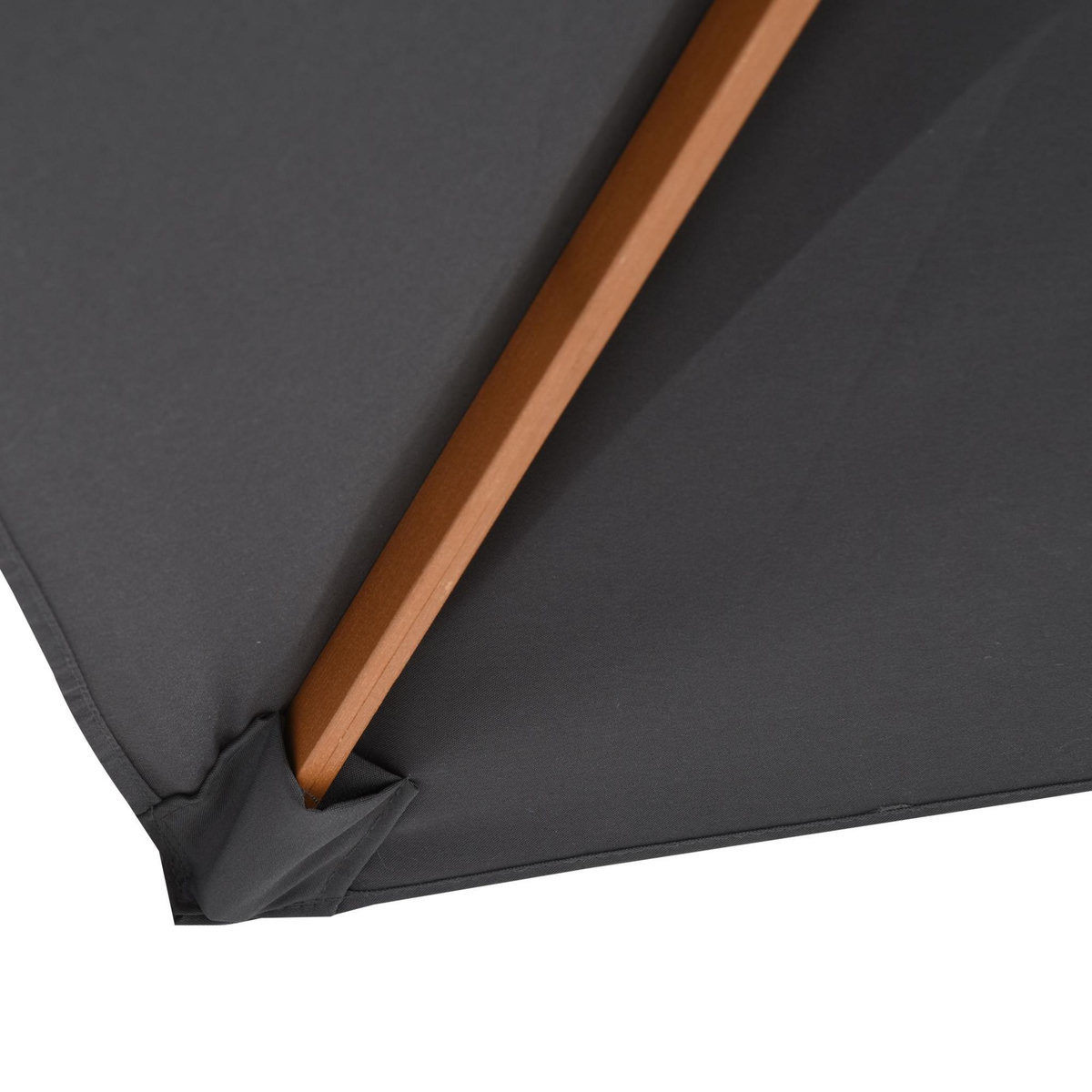 OUTSUNNY Parasol droit rectangulaire de jardin grande taille dim. 3L x 2l x 2,5H m anthracite