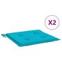 Voir la diapositive 2 : VIDAXL Coussins de chaise de jardin lot de 2 turquoise 40x40x3cm tissu