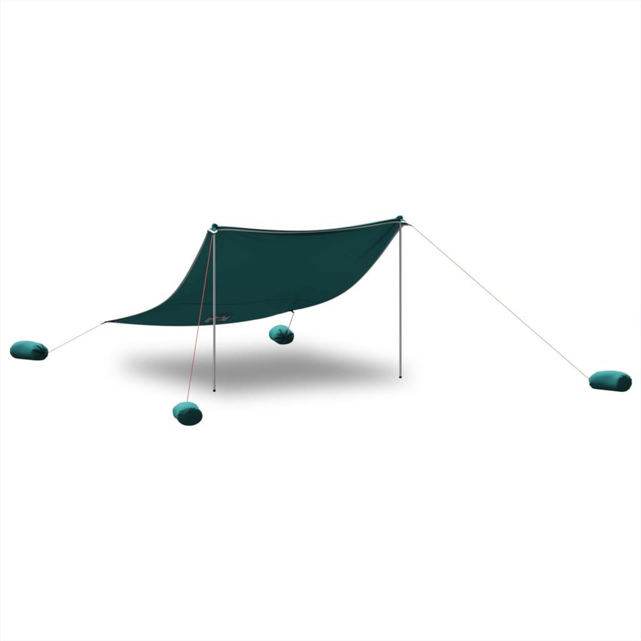 Voir la diapositive 3 : VIDAXL Auvent de plage avec ancres de sable vert 304x300 cm