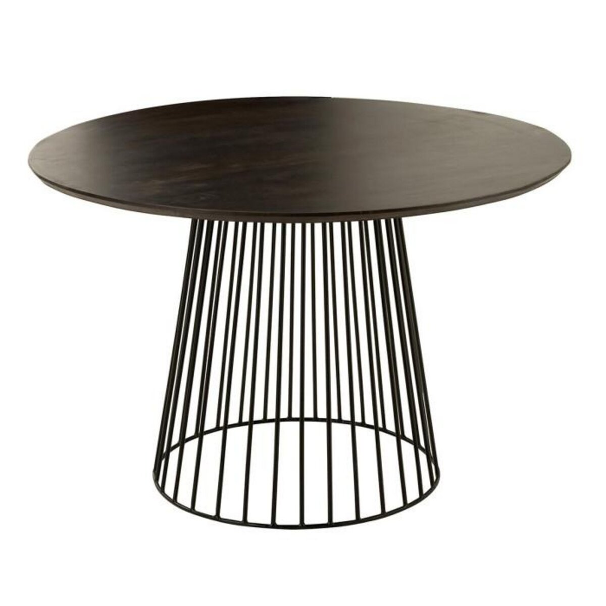 Paris Prix Table à Manger Ronde en Métal  Darren  120cm Noir