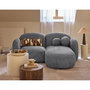 Voir la diapositive 1 : LISA DESIGN Velris - canapé d'angle droit 3 places en tissu moucheté