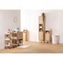Voir la diapositive 5 : FIVE Meuble bas 1 porte et 1 niche effet bois naturel ABANA - Beige