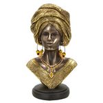 Paris Prix Buste Femme Africaine en Résine  Nairobi  28cm Or
