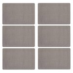 SECRET DE GOURMET Lot de 6 sets de table rectangulaire Lake - 45 x 30 cm - Gris clair