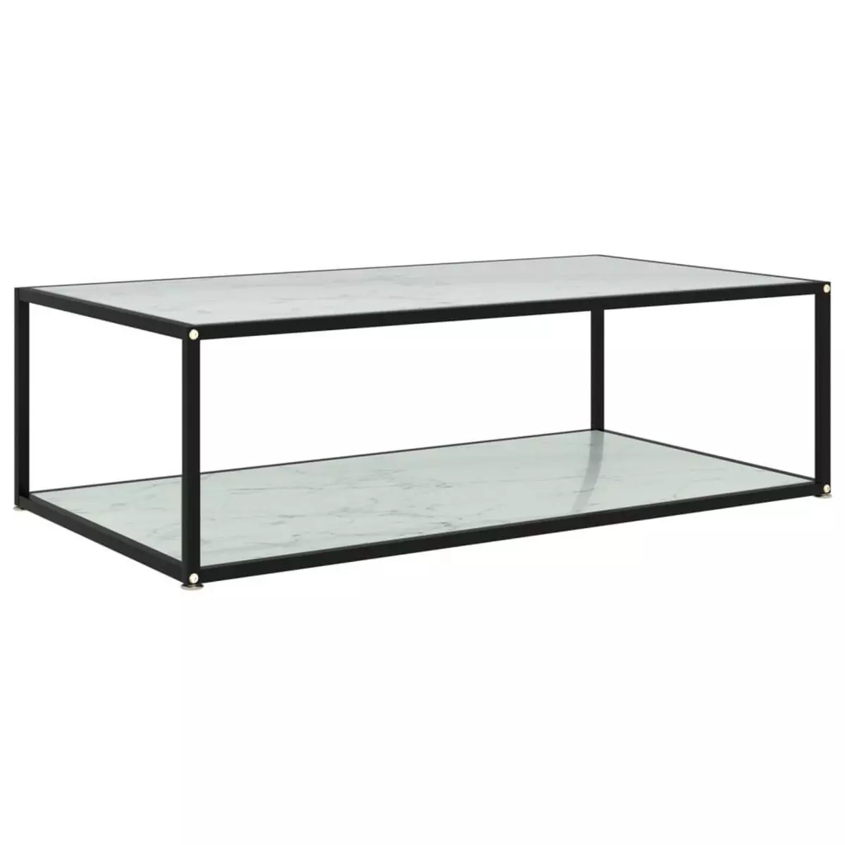 VIDAXL Table basse Blanc 120x60x35 cm Verre trempe