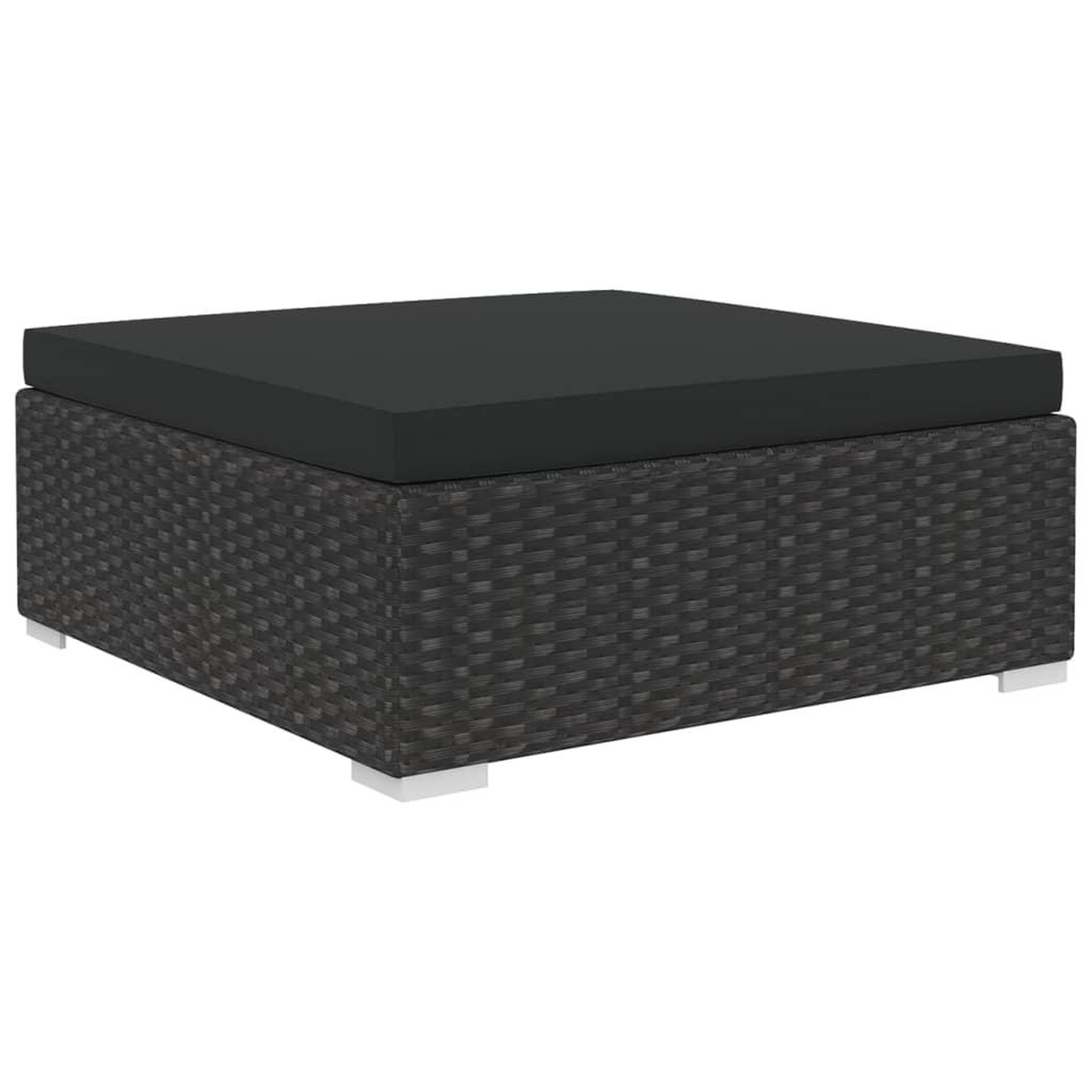 Voir la diapositive 5 : VIDAXL Salon de jardin 10 pcs avec coussins resine tressee noir