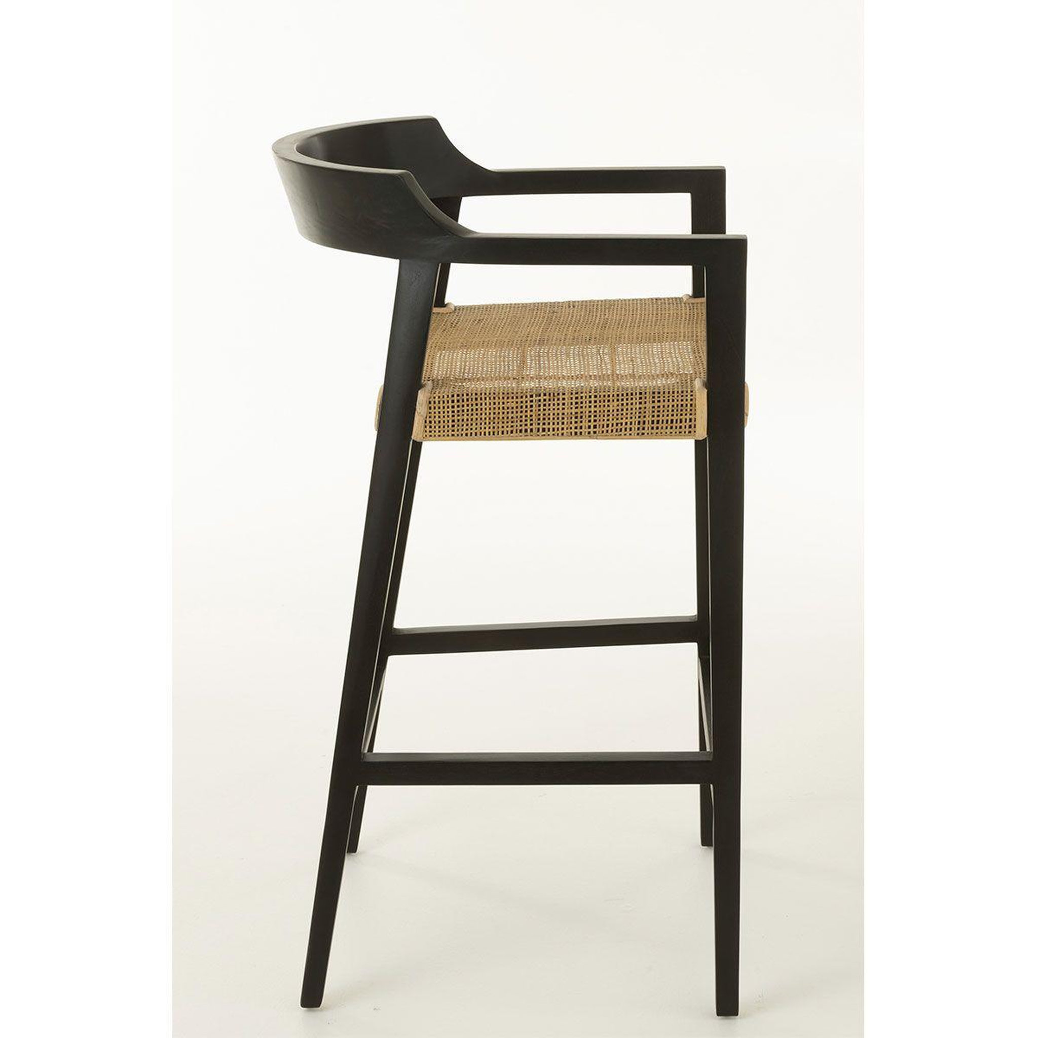 Voir la diapositive 4 : J-LINE Tabouret de Bar Design  Sungkai  100cm Noir