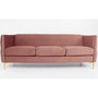 Voir la diapositive 2 : Paris Prix Canapé 3 Places en Velours  Suez  204cm Rose