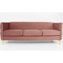 Voir la diapositive 2 : Paris Prix Canapé 3 Places en Velours  Suez  204cm Rose