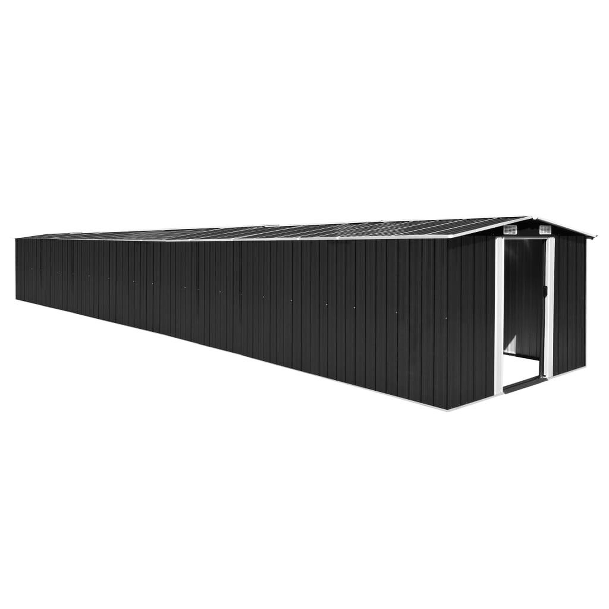 Voir la diapositive 1 : VIDAXL Abri de jardin Anthracite 257x990x181 cm Acier galvanise