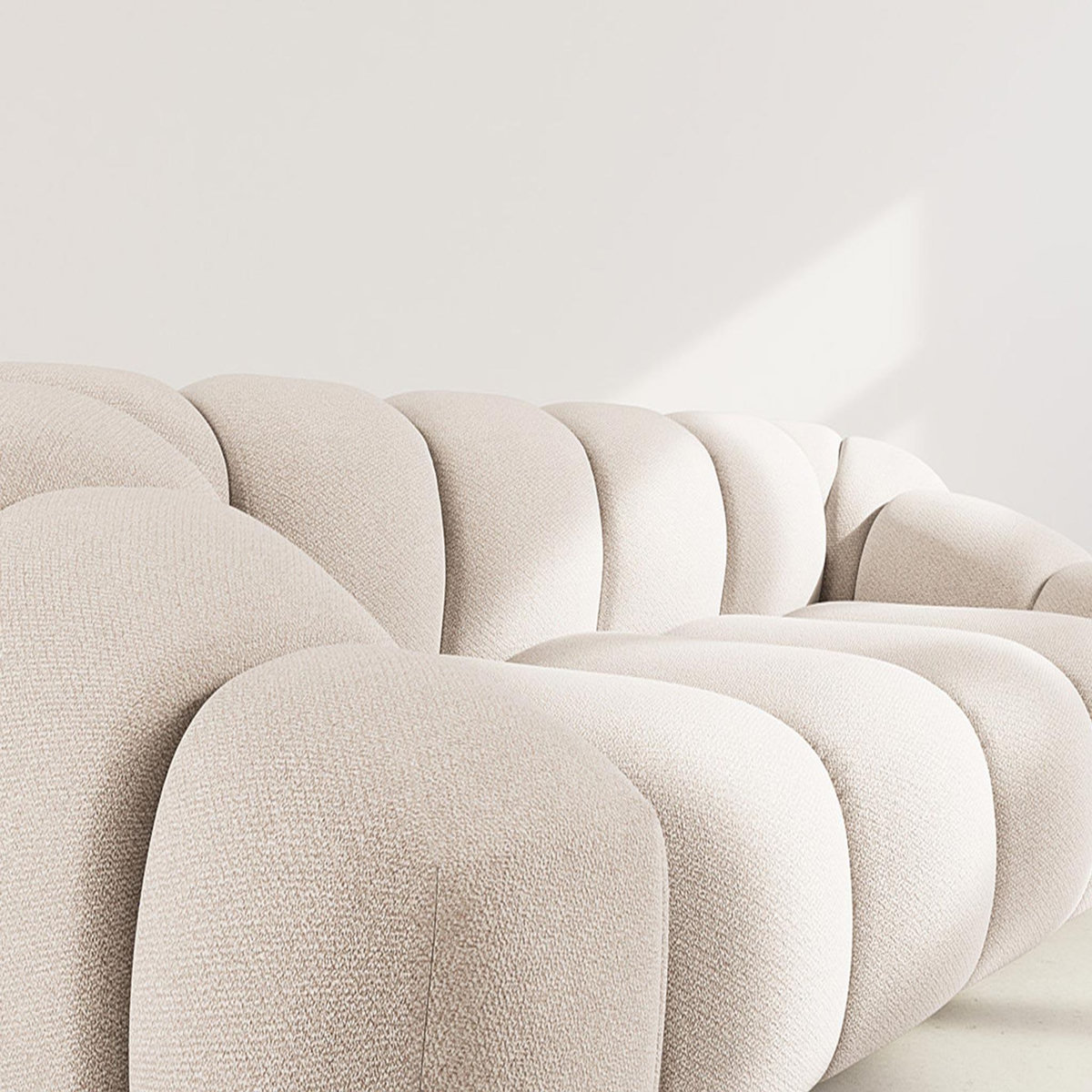 LISA DESIGN Ava - canapé 3 places en velours texturé