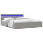 Voir la diapositive 2 : VIDAXL Cadre de lit a rangement hydraulique sans matelas 180x200 cm