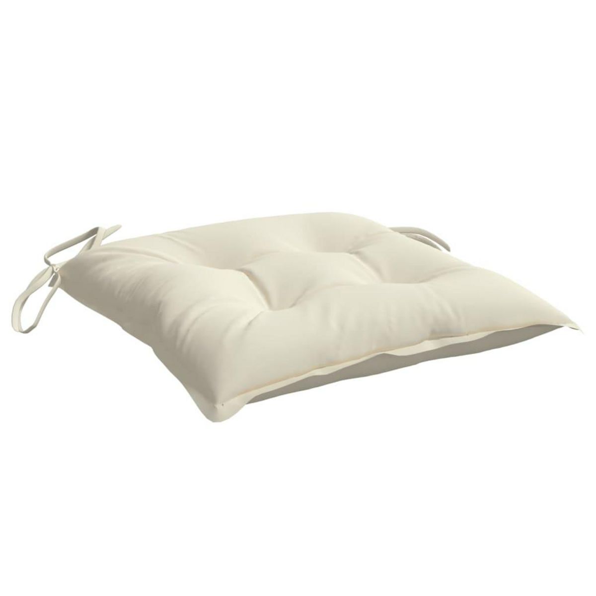 VIDAXL Coussins de chaise lot de 6 blanc creme 50x50x7 cm tissu oxford