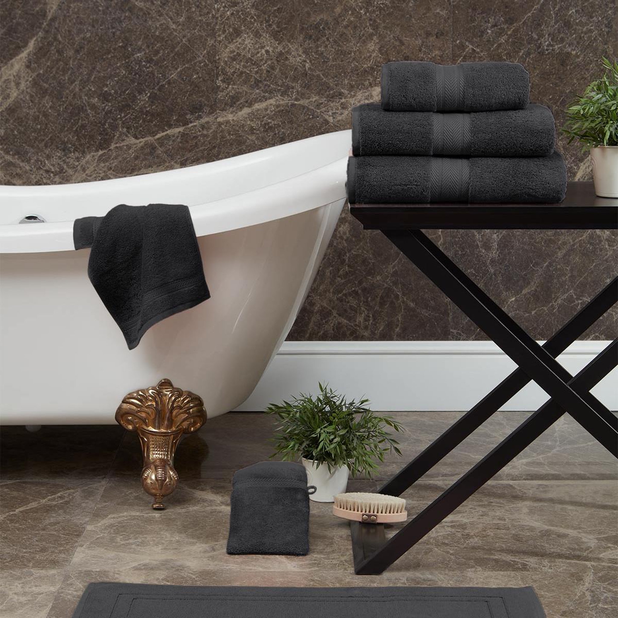 Voir la diapositive 4 : Sensei Maison Drap de bain 550 g/m² LUXURY - 70x140 cm