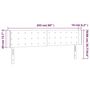 Voir la diapositive 6 : VIDAXL Tete de lit a LED Gris clair 203x16x78/88 cm Tissu