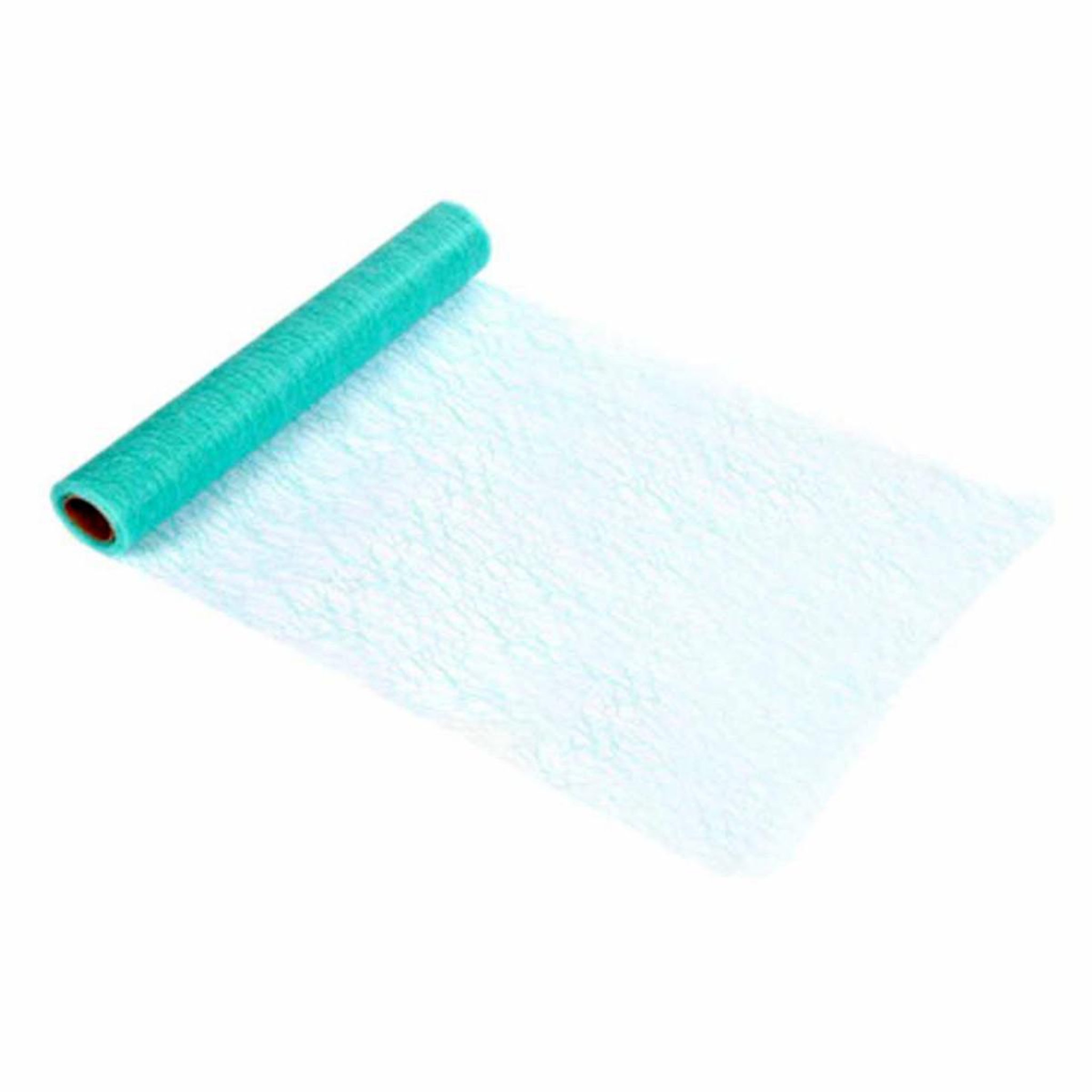 HOMEA Chemin de table jetable  effet maille  30cmx5m menthe