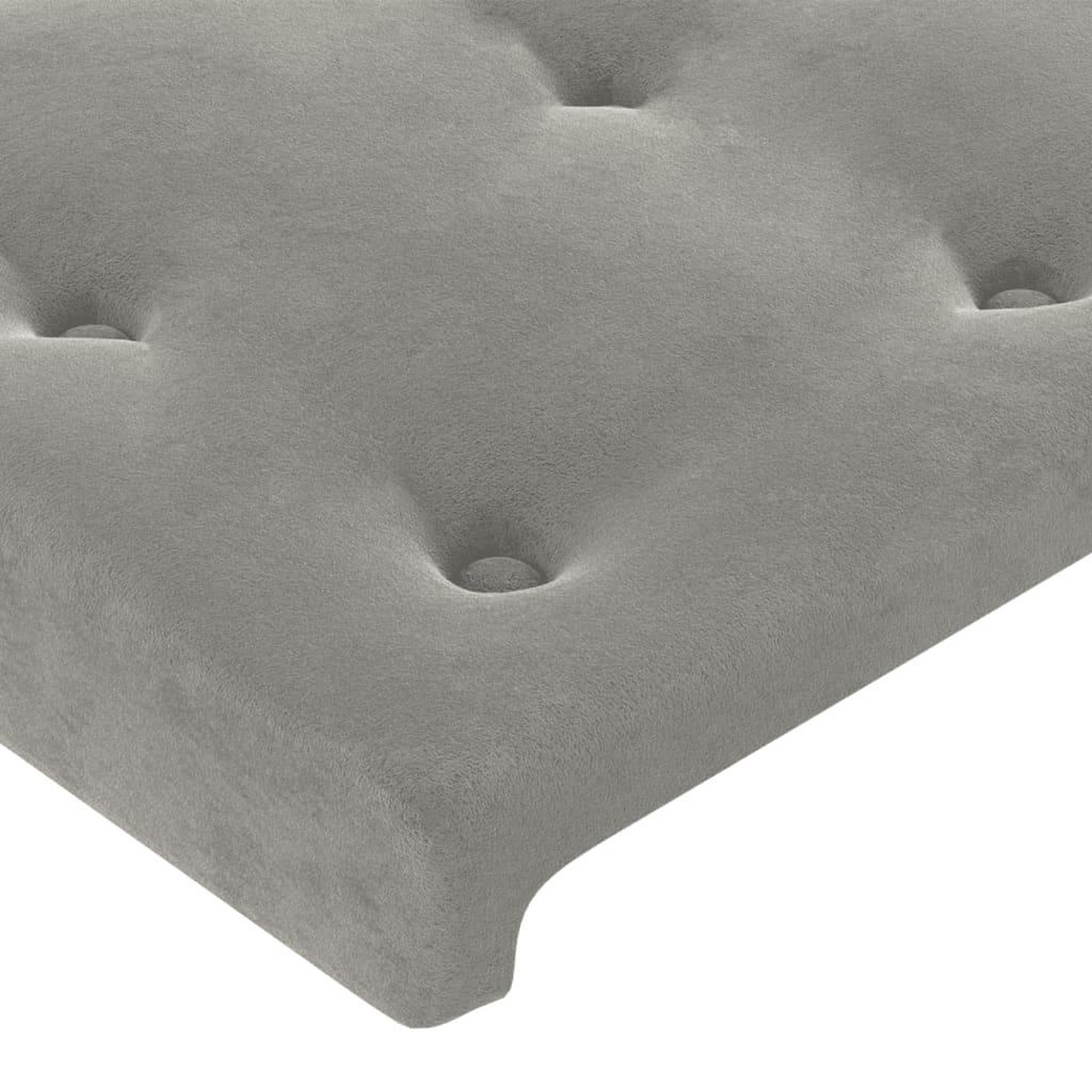 Voir la diapositive 5 : VIDAXL Tete de lit a LED Gris clair 144x5x118/128 cm Velours
