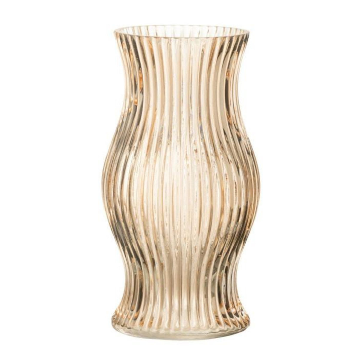 Paris Prix Vase Design Strié  Mae  26cm Pêche