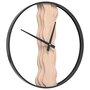 Voir la diapositive 3 : VIDAXL Horloge murale marron Ø35 cm fer et bois de chene