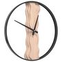 Voir la diapositive 3 : VIDAXL Horloge murale marron Ø35 cm fer et bois de chene