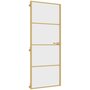 Voir la diapositive 2 : VIDAXL Porte interieure mince dore 83x201,5 cm verre trempe aluminium