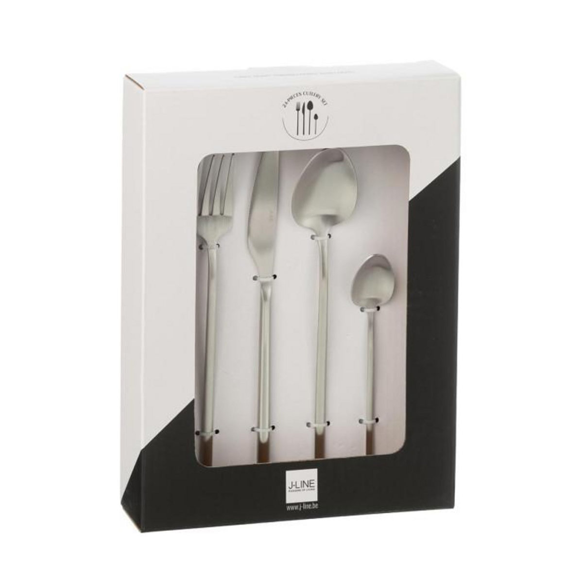 Paris Prix Ménagère 24 Pièces en Inox  Irvin Mat  27cm Argent