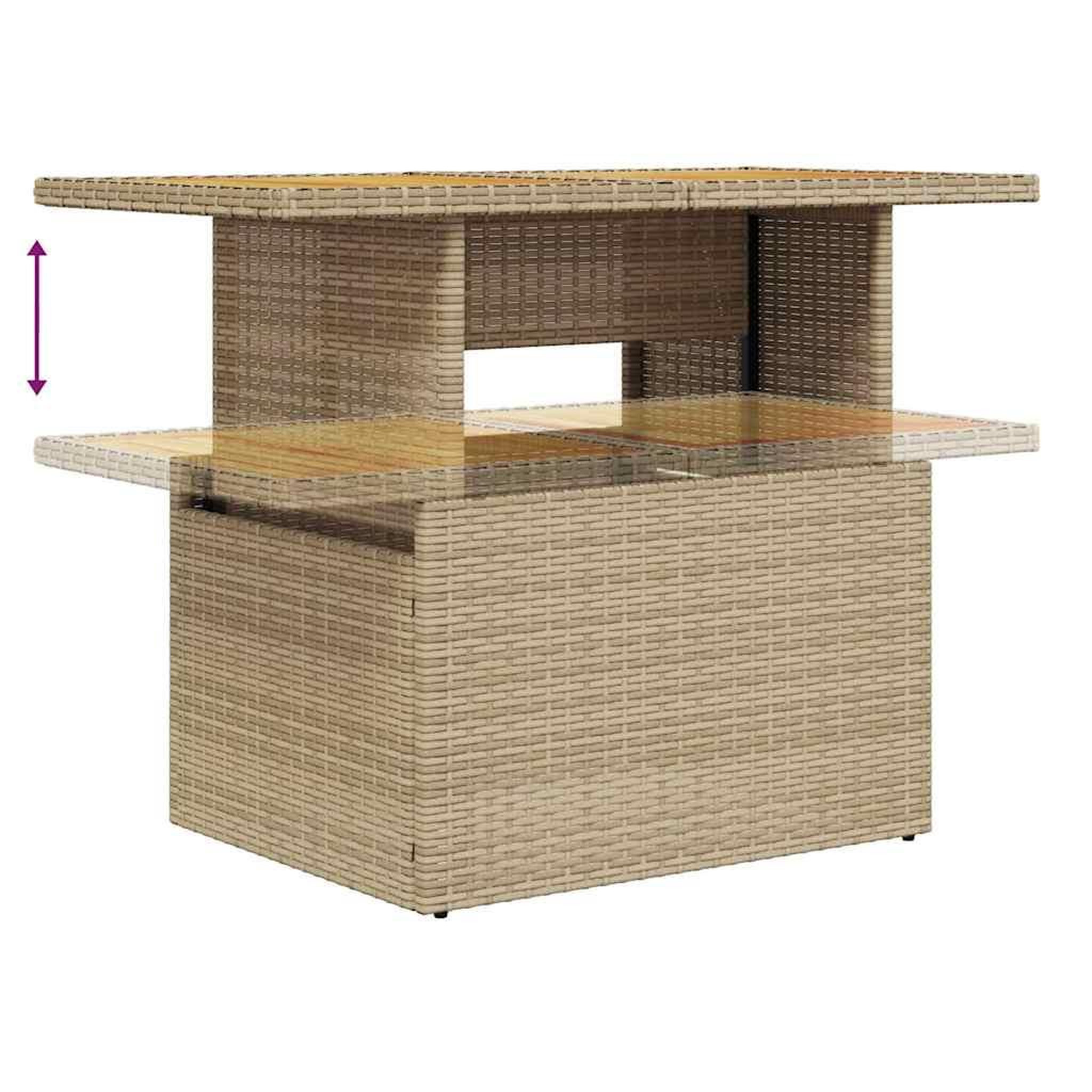 Voir la diapositive 6 : VIDAXL Salon de jardin avec coussins 8 pcs beige resine tressee