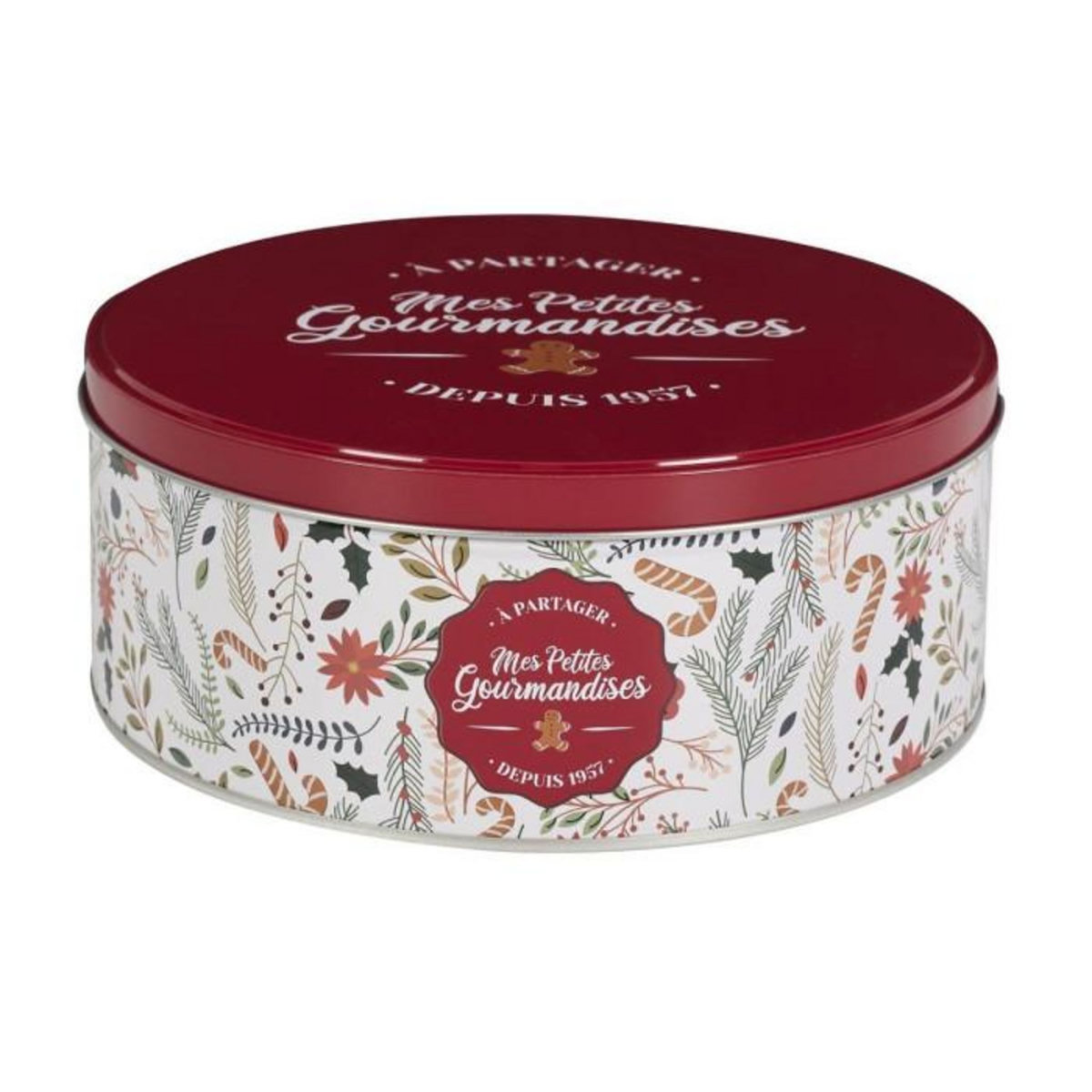 Paris Prix Lot de 3 Boîtes en Métal  Mes Petites Gourmandises  25cm Rouge