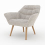 Voir la diapositive 1 : Rendez vous déco Fauteuil en tissu gris clair et pieds en bois-Simba