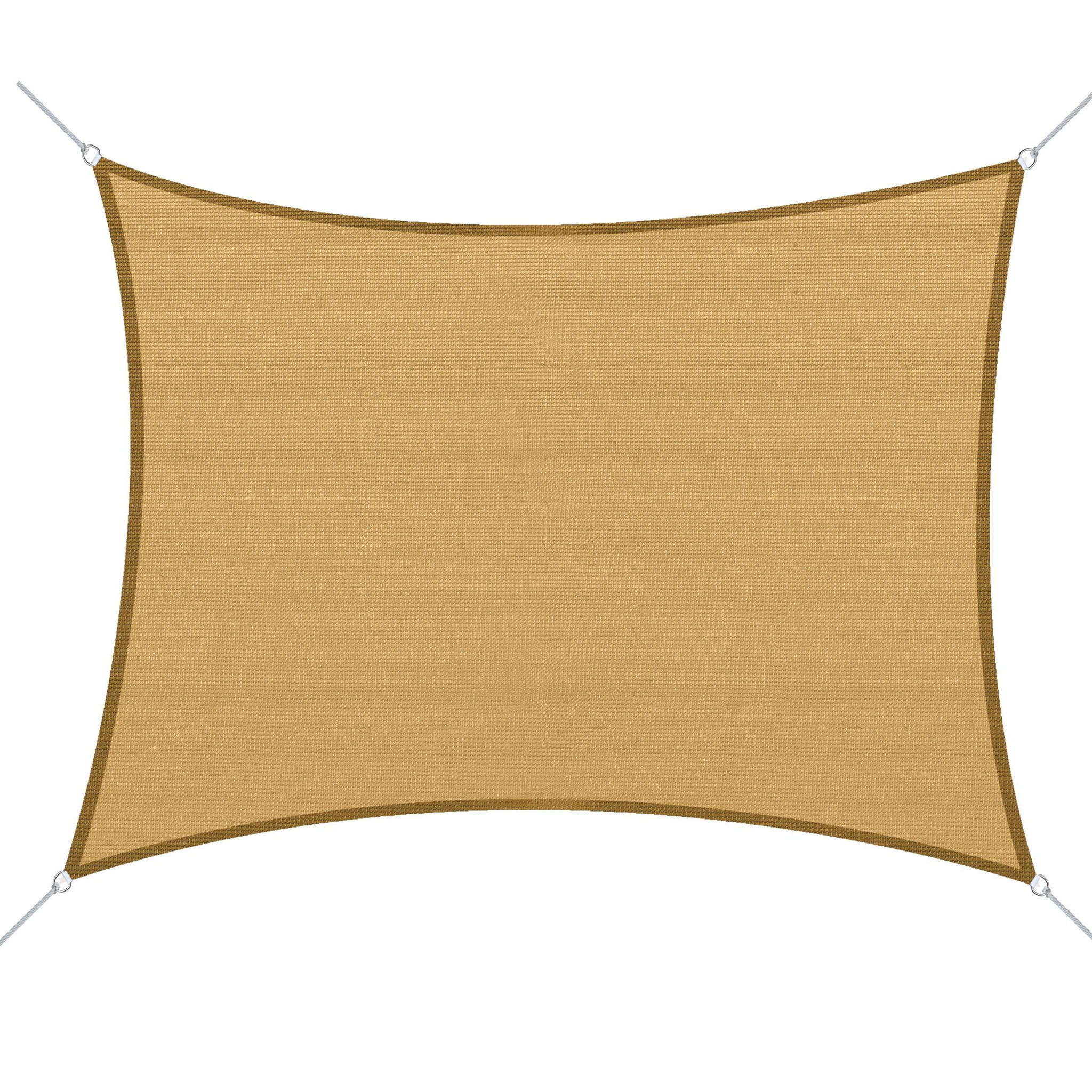 Voir la diapositive 1 : OUTSUNNY Voile d'ombrage toile solaire rectangulaire 6L x 4l m HDPE jaune