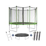 Habitat et Jardin Trampoline  Yoopi  - Ø 3.65 m - Avec filet + échelle + couverture + kit d'ancrage