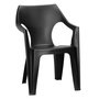 Voir la diapositive 1 : Fauteuil de jardin empilable - Résine - Anthracite - DANTE