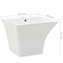 Voir la diapositive 6 : VIDAXL Lavabo mural Ceramique Blanc 500 x 450 x 410 mm