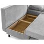 Voir la diapositive 4 : BEST MOBILIER Gloria - canapé d'angle réversible 4 places convertible avec coffre en tissu texturé